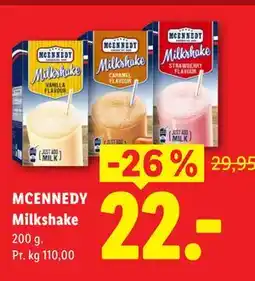 Lidl MCENNEDY Milkshake tilbud