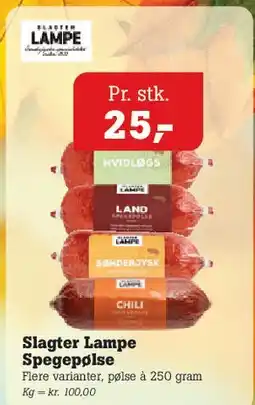 Poetzsch Padborg Slagter Lampe Spegepølse tilbud