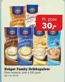 Poetzsch Padborg Krüger Family Drikkepulver tilbud
