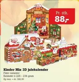 Poetzsch Padborg Kinder Mix 3D julekalender tilbud
