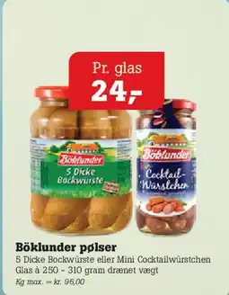 Poetzsch Padborg Böklunder pølser tilbud