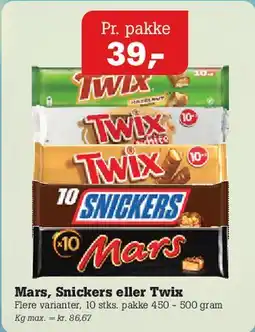 Poetzsch Padborg Mars, Snickers eller Twix tilbud