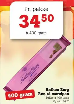 Poetzsch Padborg Anthon Berg Ren rå marcipan tilbud