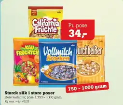 Poetzsch Padborg Storck slik i store poser tilbud