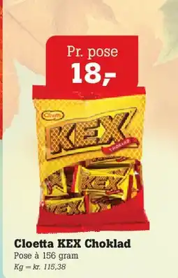 Poetzsch Padborg Cloetta KEX Choklad tilbud