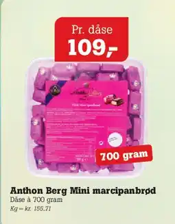Poetzsch Padborg Anthon Berg Mini marcipanbrød tilbud
