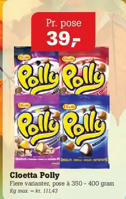Poetzsch Padborg Cloetta Polly tilbud
