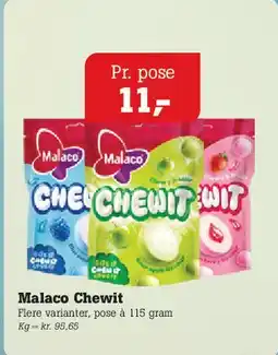 Poetzsch Padborg Malaco Chewit tilbud
