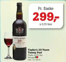 Poetzsch Padborg Taylor's 20 Years Tawny Port tilbud