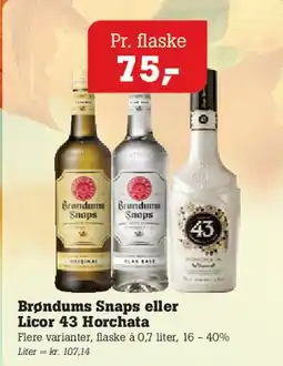 Poetzsch Padborg Brøndums Snaps eller Licor 43 Horchata tilbud