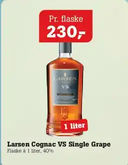 Poetzsch Padborg Larsen Cognac VS Single Grape tilbud