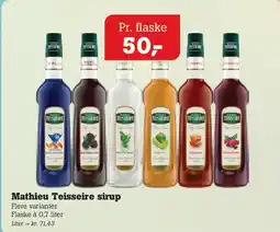 Poetzsch Padborg Mathieu Teisseire sirup tilbud