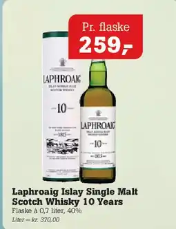 Poetzsch Padborg Laphroaig Islay Single Malt Scotch Whisky 10 Years tilbud