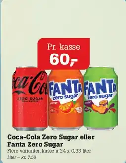 Poetzsch Padborg Coca‑Cola Zero Sugar eller Fanta Zero tilbud