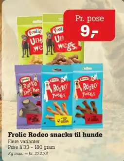 Poetzsch Padborg Frolic Rodeo snacks til hunde tilbud