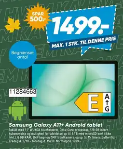 Bilka Samsung Galaxy A11+ Android tablet tilbud