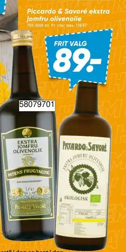 Bilka Piccardo & Savoré ekstra jomfru olivenolie tilbud