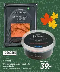 Bilka Salling Princip Grønlandske rejer, røget eller gravad laks tilbud