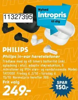 Bilka Philips in-ear høretelefoner tilbud