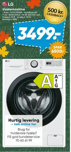 Bilka LG Vaskemaskine tilbud