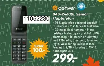 Denver BAS-24600L Senior klaptelefon