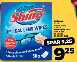 Netto Shine Optical Lens Wipes tilbud