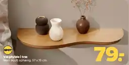Netto Væghylde i træ tilbud