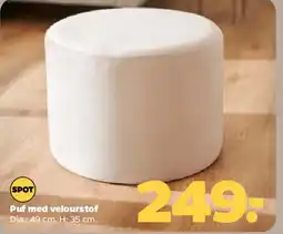 Netto Puf med velourstof tilbud