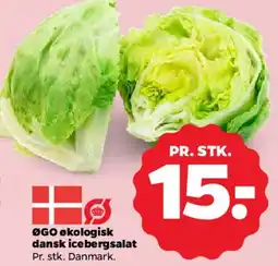 Netto ØGO økologisk dansk isbergsalat tilbud