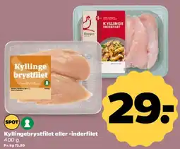 Netto Kyllingebrystfilet eller inderfilet tilbud