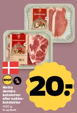 Netto Danske koteletter / nakkekoteletter tilbud
