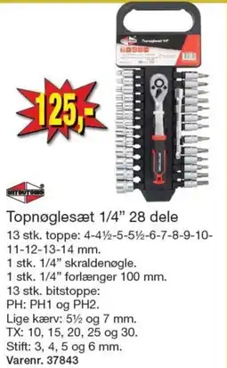 Harald Nyborg Mitsutomo Topnøglesæt 1/4" tilbud