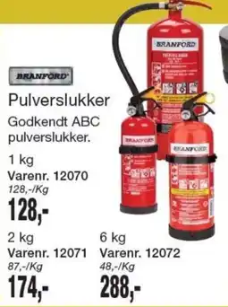 Harald Nyborg Branford pulverslukker tilbud
