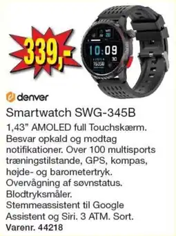 Harald Nyborg denver smartwatch swg-345b tilbud