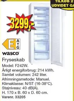 Harald Nyborg Wasco Fryseskab tilbud