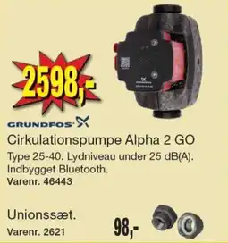 Harald Nyborg Grundfos Cirkulationspumpe Alpha 2 GO tilbud