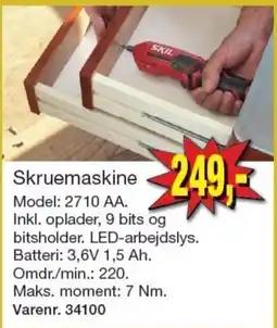 Harald Nyborg Skruemaskine 2710 AA tilbud