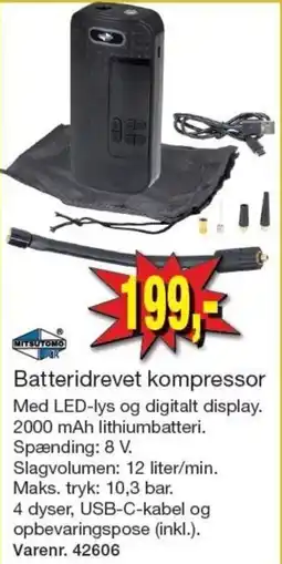 Harald Nyborg Mitsutomo Air Batteridrevet kompressor tilbud