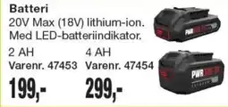 Harald Nyborg PWR Core 20V Max batteri tilbud