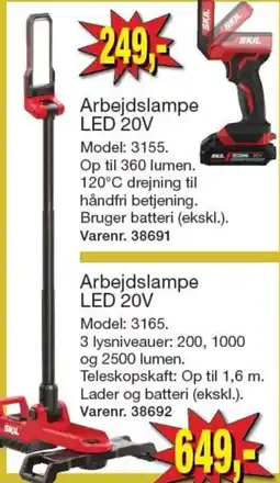 Harald Nyborg Skil arbejdslampe led 20v tilbud