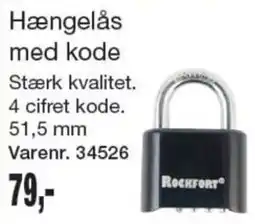 Harald Nyborg Rockfort hængelås med kode tilbud