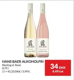 Nielsen's Discount HANS BAER ALKOHOLFRI tilbud