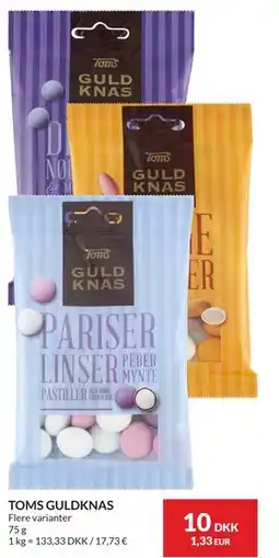 Nielsen's Discount TOMS GULDKNAS tilbud