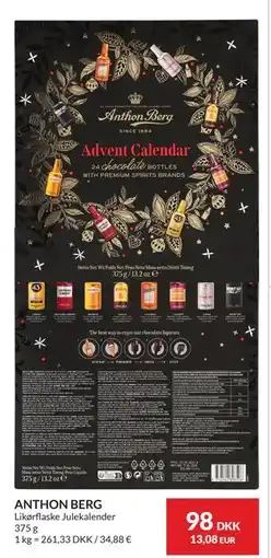 Nielsen's Discount ANTHON BERG Likørflaske Julekalender tilbud