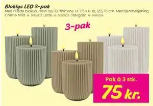 Bloklys LED 3-pak
