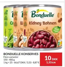 Nielsen's Discount BONDUELLE KONSERVES tilbud