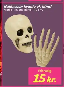 Hi five Halloween kranie el. hånd tilbud