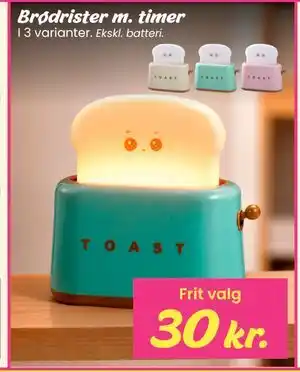 Brødrister m. timer
