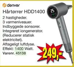 Harald Nyborg denver Hårtørrer HDD1400 tilbud