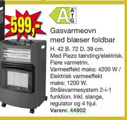 Harald Nyborg Gasvarmeovn med blæser foldbar tilbud